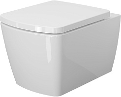 Ambassador Унитаз Kingston подвесной безободковый белый с сиденьем микролифт – фотография-1